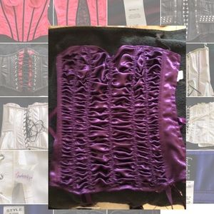 Purple side zipper corset